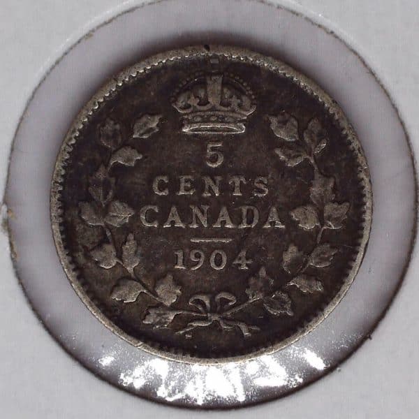 CANADA 5 Cents 1904 VG-8
