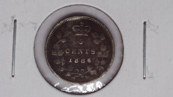 1886 5 Cents CANADA small 6 F-15