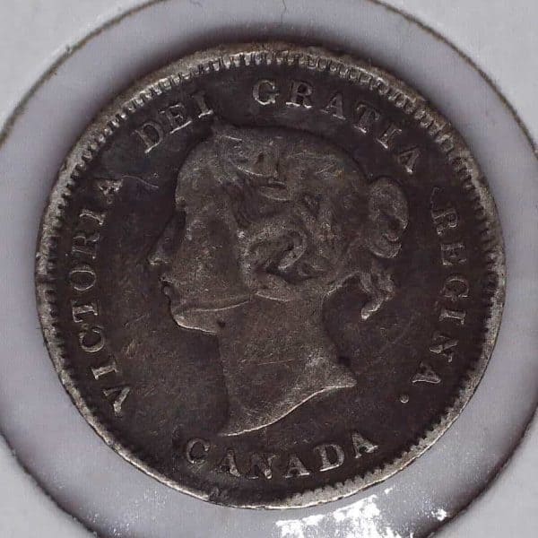 CANADA 5 Cents 1886 Small 6 F-15