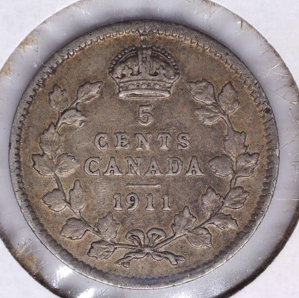 1911 5 Cents CANADA VG-8