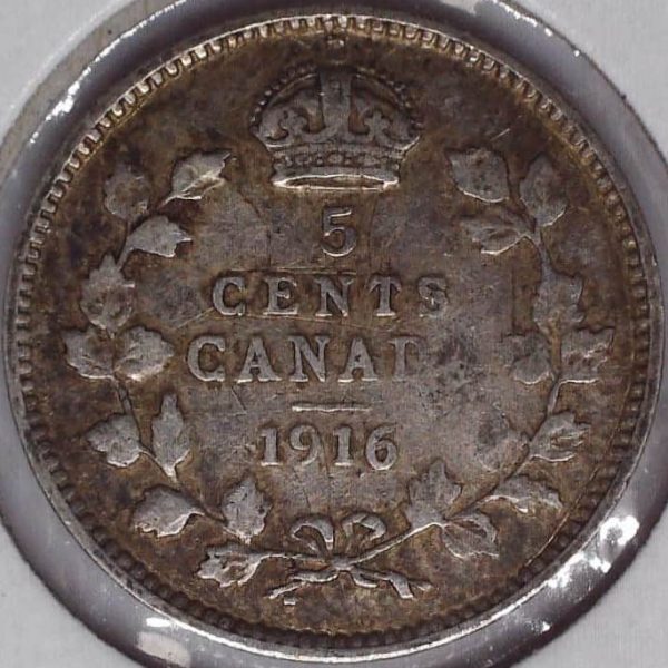 Canada - 5 Cents 1916 - VG-10
