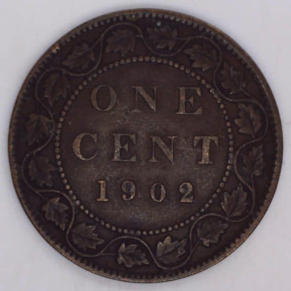 1902 large cent CANADA VF-20