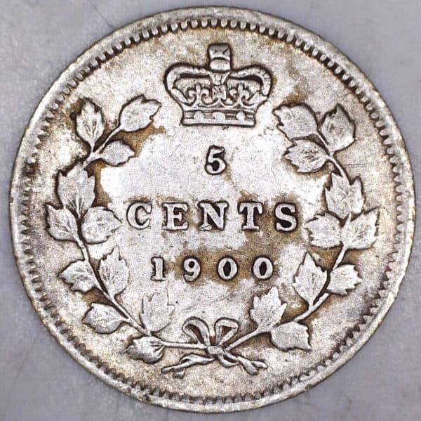 Canada - 5 Cents 1900 Oval 0 - VF-30
