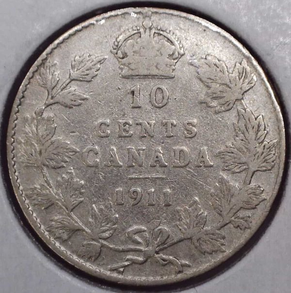 CANADA - 10 Cents 1911 - Argent - VG+