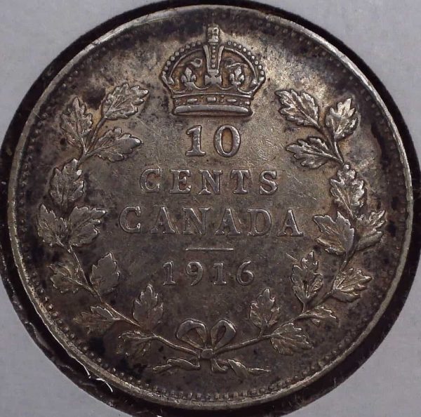 CANADA - 10 Cents 1916 - Argent - VF-30