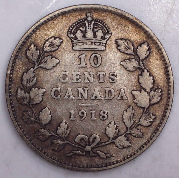 CANADA - 10 Cents 1918 - Argent - VG-8