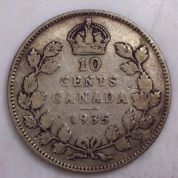 CANADA - 10 Cents 1935 - Argent - VG-8