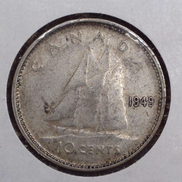Canada - 10 Cents 1949 - Argent - VF-20