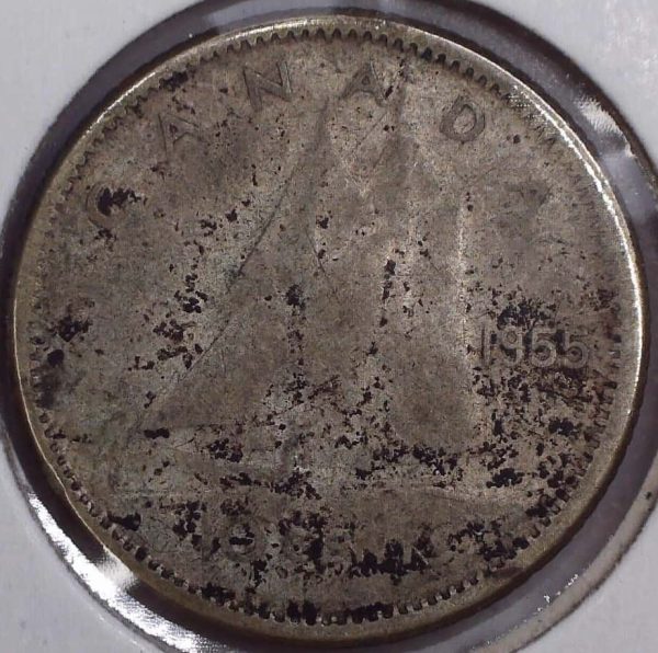Canada - 10 Cents 1955 - Circulé