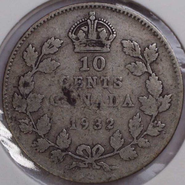 CANADA - 10 Cents 1932 - Argent - VG-8