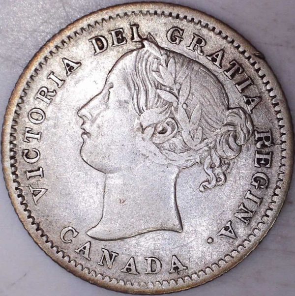 CANADA - 10 Cents 1858 - Dot over 0 - VF-30