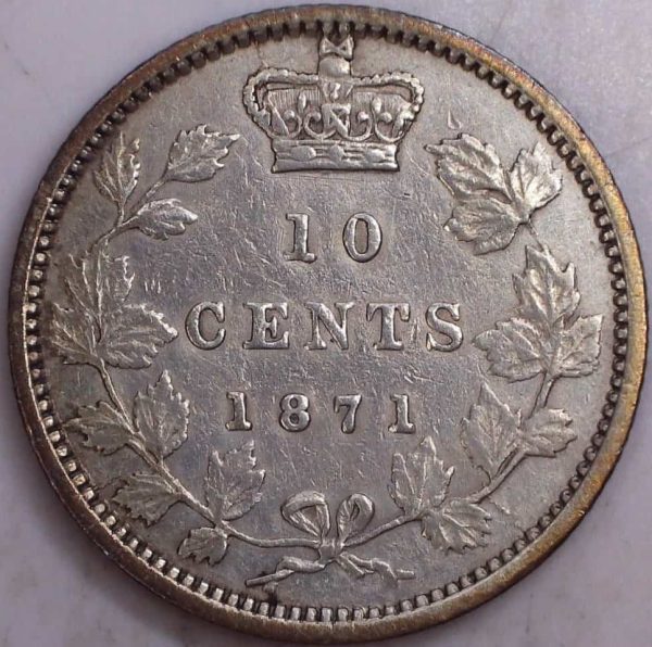 CANADA - 10 Cents 1871 - F-15