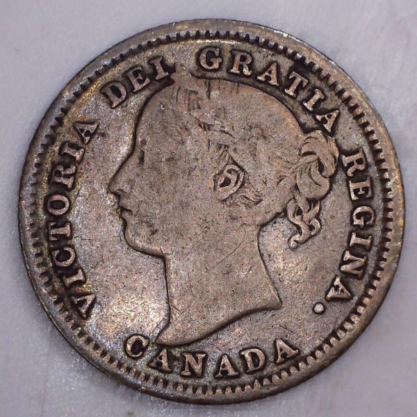 CANADA - 10 Cents 1886 - Large Knobbbed 6 - F-12