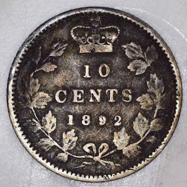 CANADA - 10 Cents 1892 Small 9 - F-12