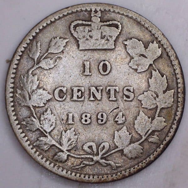 CANADA - 10 Cents 1894 Obv.6 4/4 - F-15