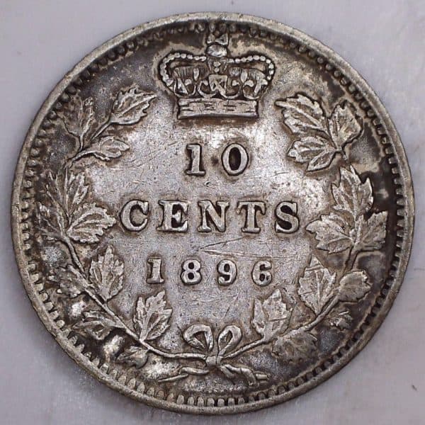CANADA - 10 Cents 1896 Obv.6 - EF-40