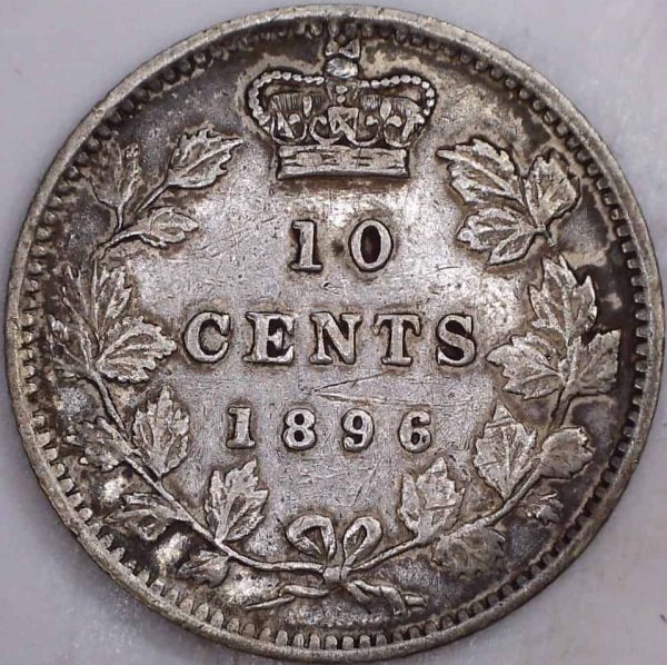 CANADA - 10 Cents 1896 Obv.6 - EF-40