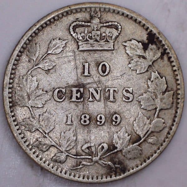 CANADA - 10 Cents 1899 - 99 Large - VF-20