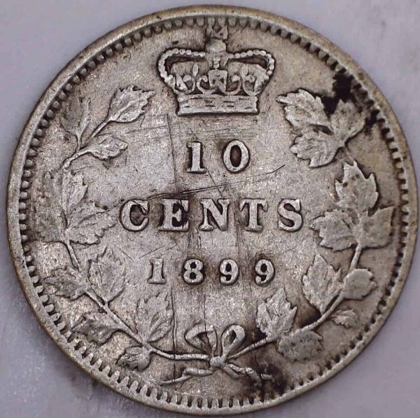CANADA - 10 Cents 1899 - 99 Large - VF-20
