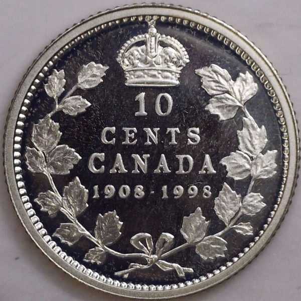 CANADA - 10 CENTS 1908-1998 - EPREUVE MIROIR