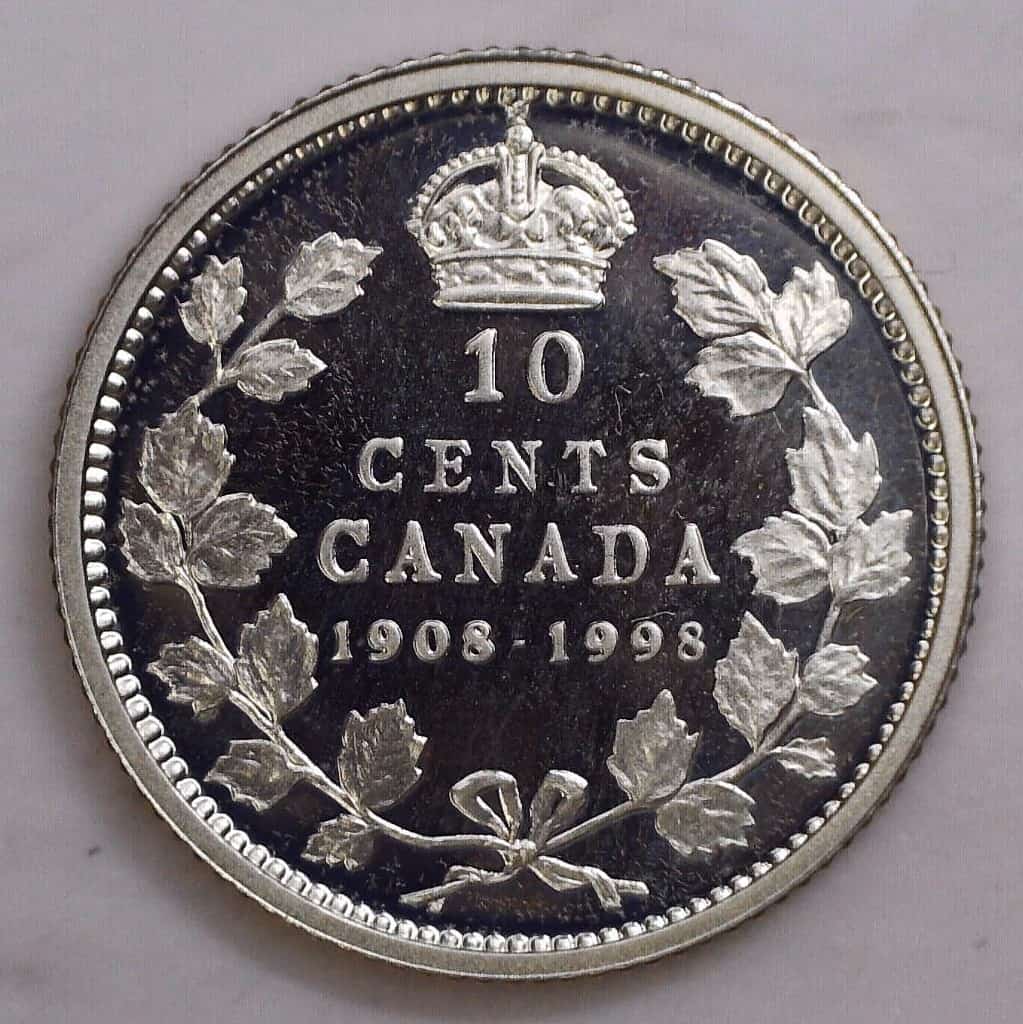 Canada 1908-1998 Proof 10 cents 