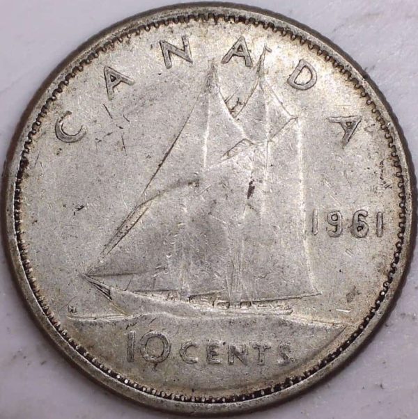 Canada - 10 Cents 1961 - Circulé
