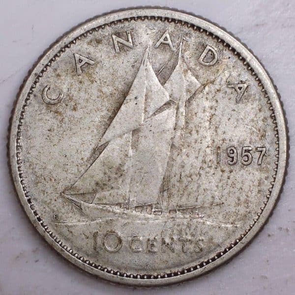 Canada - 10 Cents 1957 - Circulé