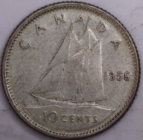 Canada - 10 Cents 1956 - Circulé