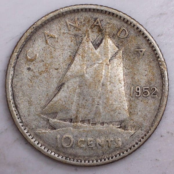 Canada - 10 Cents 1952 - Argent - Circulé