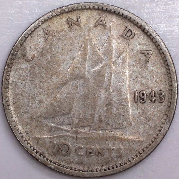 Canada - 10 Cents 1943 - Argent - Circulé