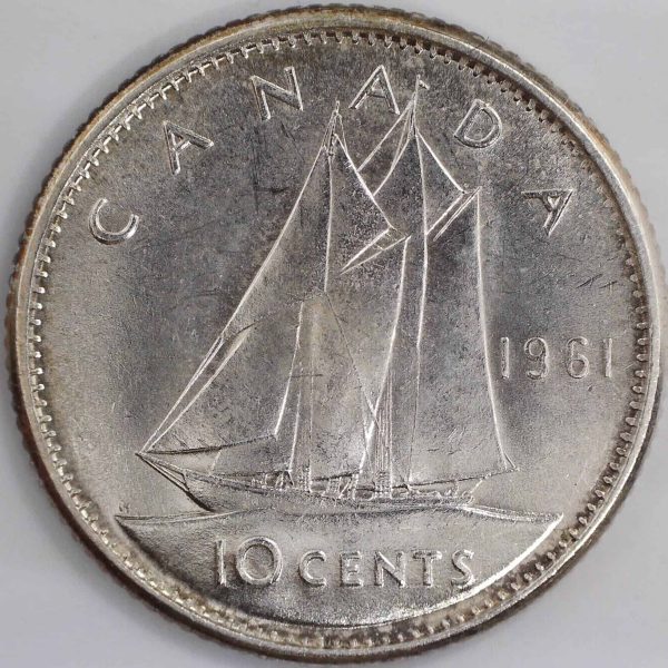 Canada - 10 Cents 1961 - AU-55