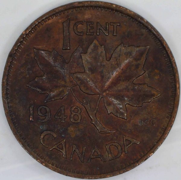 Canada - 1 Cent 1948 A Entre Denticule - Circulé