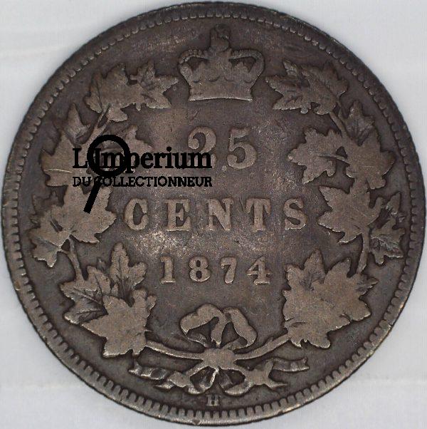 Canada - 25 Cents 1874H - G-6