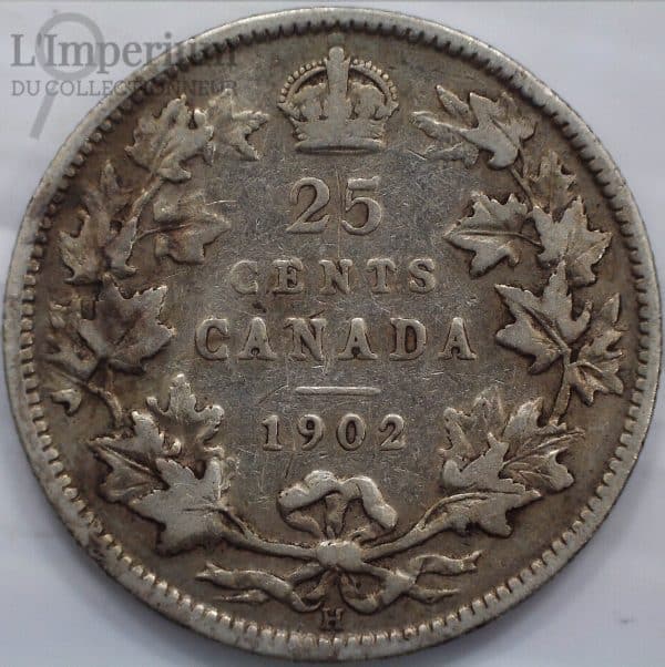 Canada – 25 cents 1902H – G-6