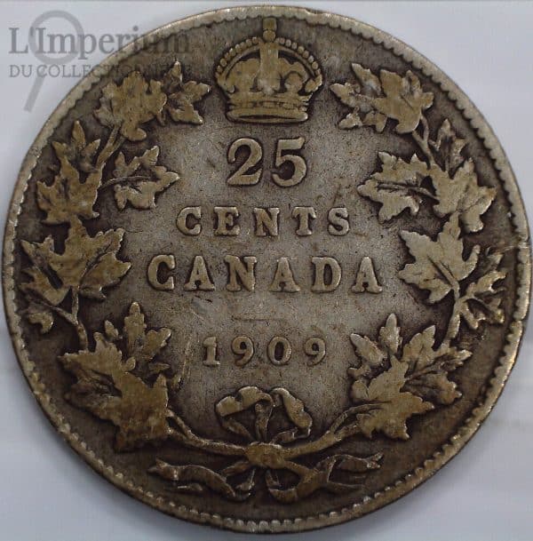 Canada - 25 cents 1909 - VG-8