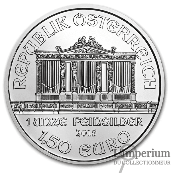 2015 Autriche Pièce en Argent Pur de 1.50 euro Philharmonic 1oz .999
