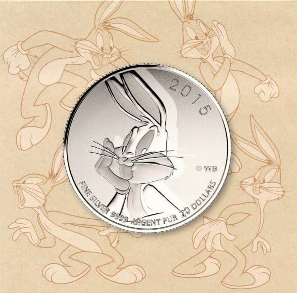 Canada – Pièce de 20 Dollars 2015 en Argent Fin Bugs Bunny - 20$ pour 20$