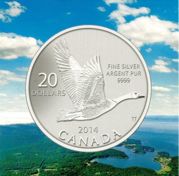 Canada - Pièce de 20 Dollars - Argent Fin - 2014 - Bernache du Canada - 20$ POUR 20$