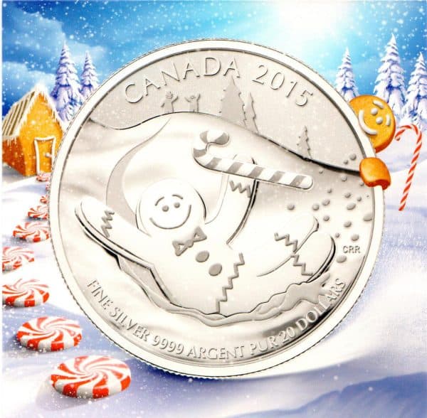 Canada – Pièce de 20 Dollars 2015 en Argent Bonhomme en Pain d'Épices - 20$ pour 20$