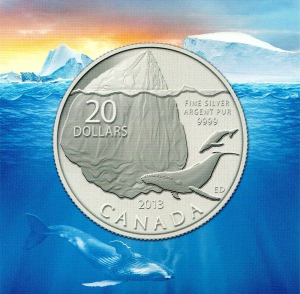 Canada – Pièce de 20 Dollars 2013 en Argent Fin Iceberg - 20$ pour 20$