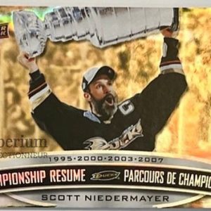 2023 Tim Hortons Legends - Championship Resume #CR-13 Scott Niedermayer -  Ducks