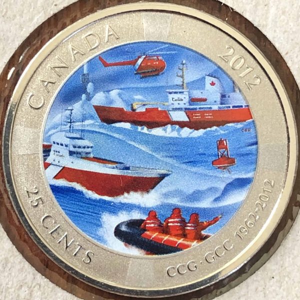 Canada - 25 Cents 2012 50e de la garde côtière Canadienne - Spécimen
