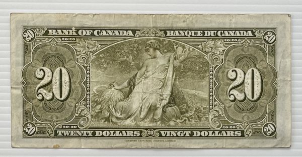 CANADA - Billet de 20 Dollars 1937 - Coyne/Towers - BC-25c