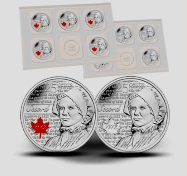 CANADA - Lot de 10 pièces de 25 Cents 2013 - Laura Secord