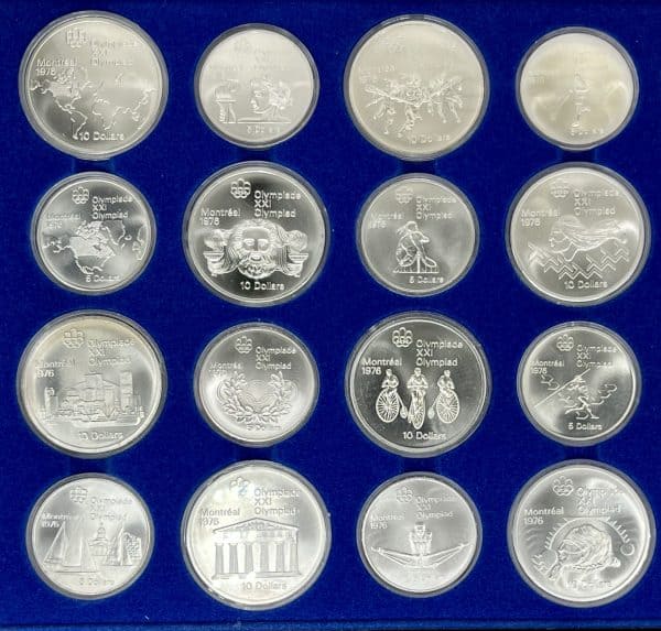 Coffret avec Clé - 28 pièces en argent des Jeux Olympiques 1976 de Montréal