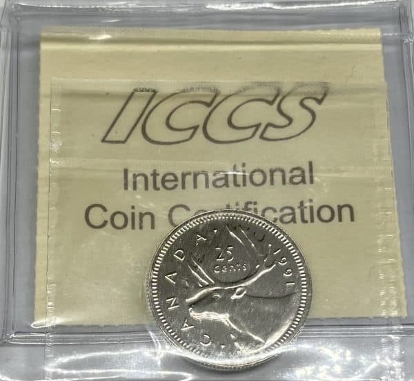 Canada - 25 Cents 1991 - MS-67 - Certifié ICCS - NBU