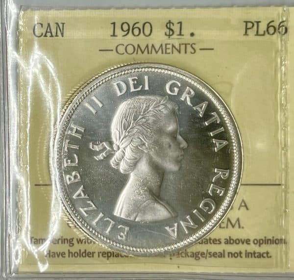 Canada - Dollar 1960 - Certifié ICCS PL-66 Caméo