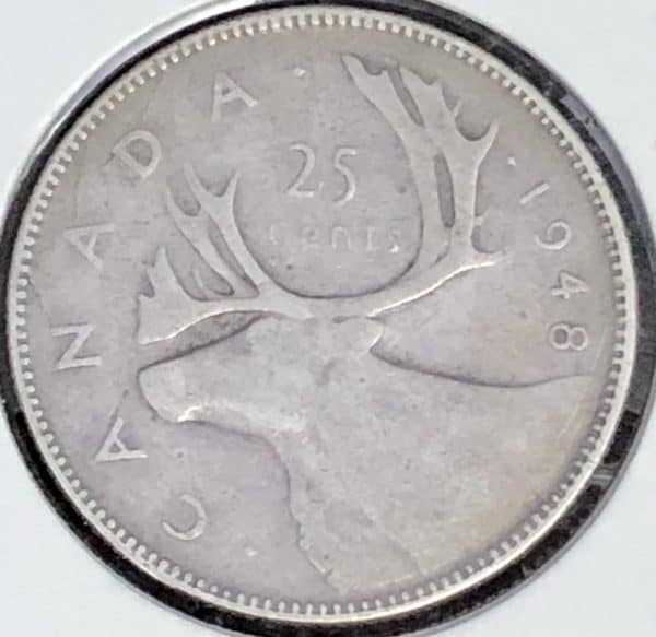Canada - 25 Cents 1948 - Circulé