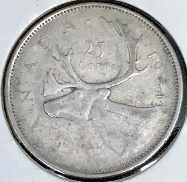 Canada - 25 Cents 1954 - Circulé