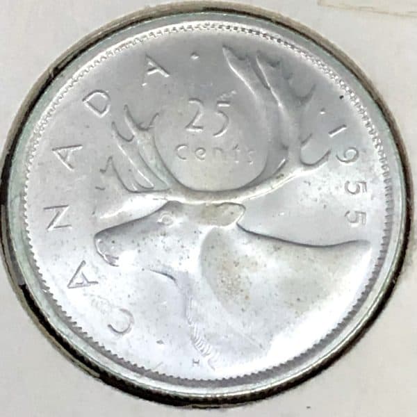 Canada - 25 Cents 1955 - AU-50